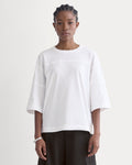 Oversized Varsity Tee in Essential Cotton | White