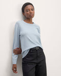 The Classic Crew in Cashmere | Sky Blue