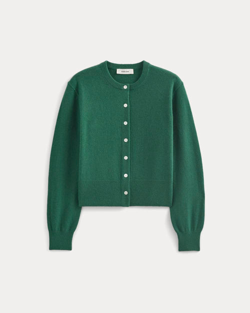 Cashmere Cropped Cardigan | Hunter Green