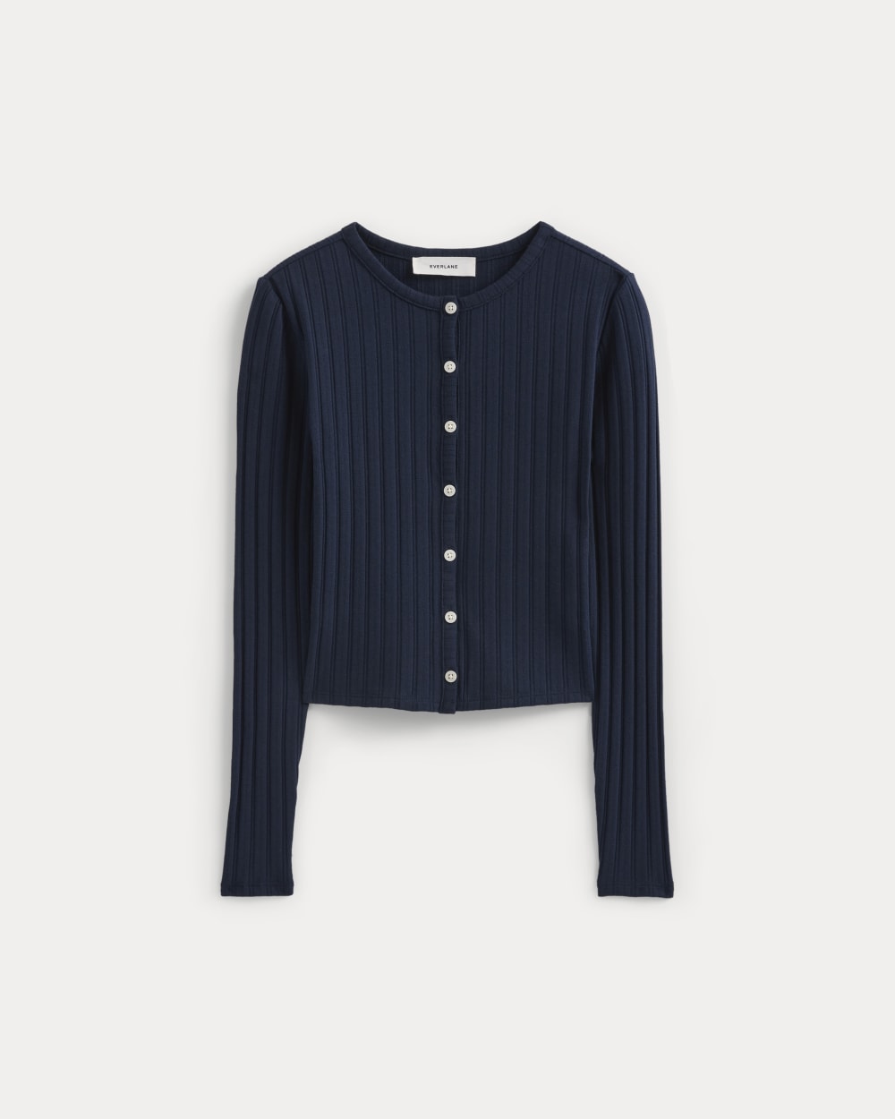 Cardigan in Pointelle | Deep Navy