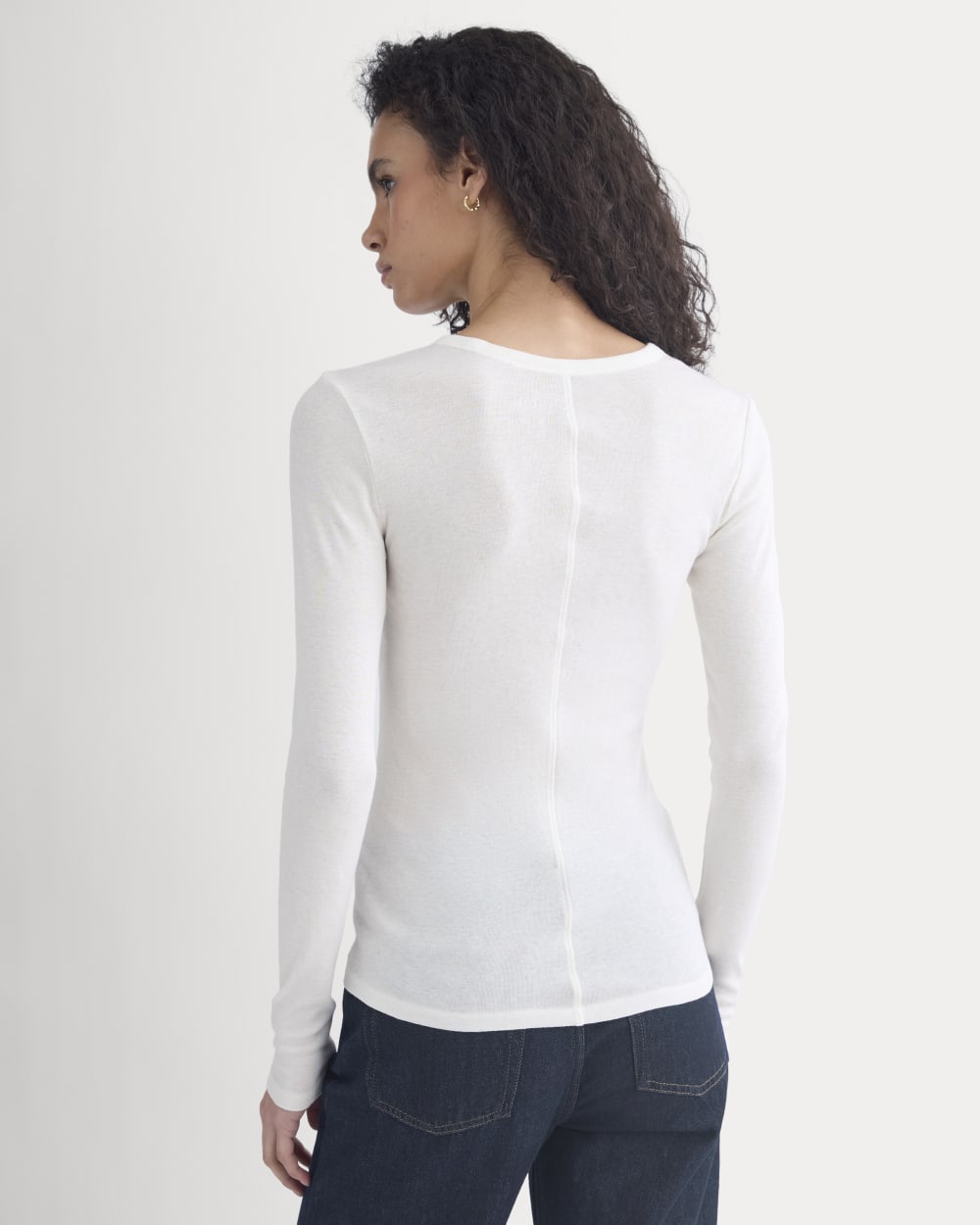 Tissue Long-Sleeve Crew | Bone