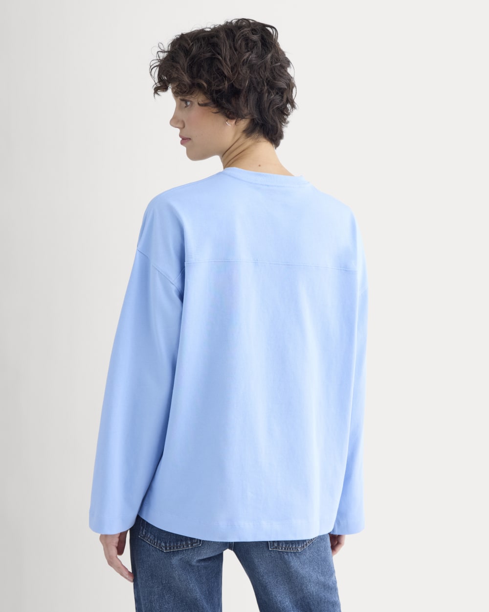 Retro V-Neck Jersey | Open Air Blue
