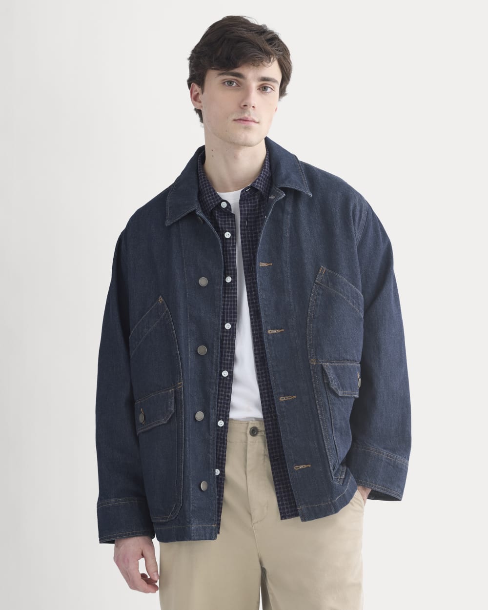 Relaxed Denim Barn Jacket | Dark Rinse