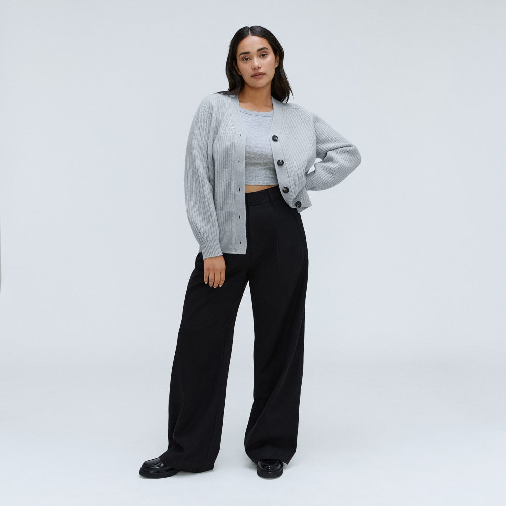 The Felted Merino Cardigan | Sky