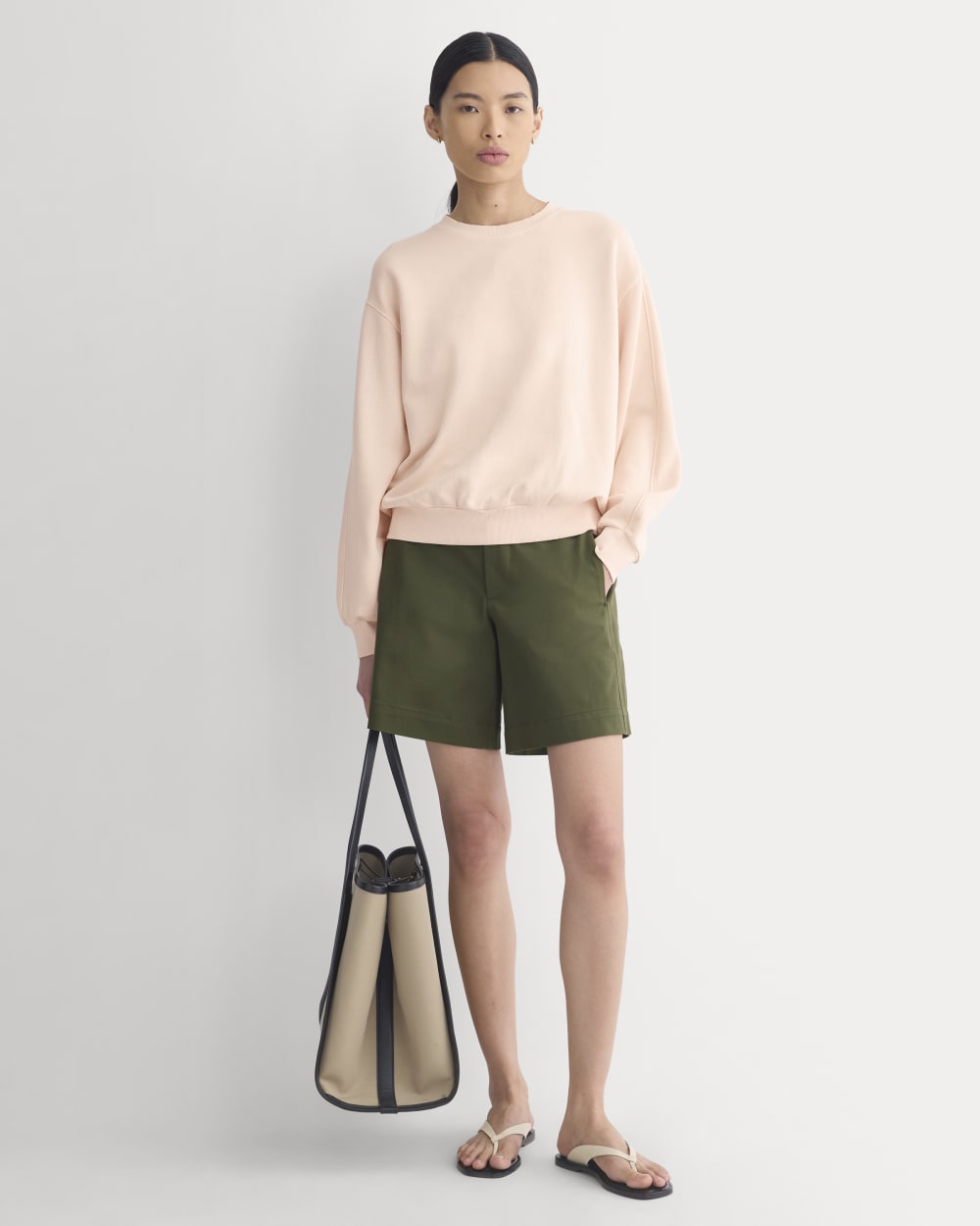 Lightweight Terry Blouson Crew | Pale Peach