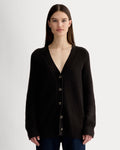 The Long Cocoon Cardigan | Black