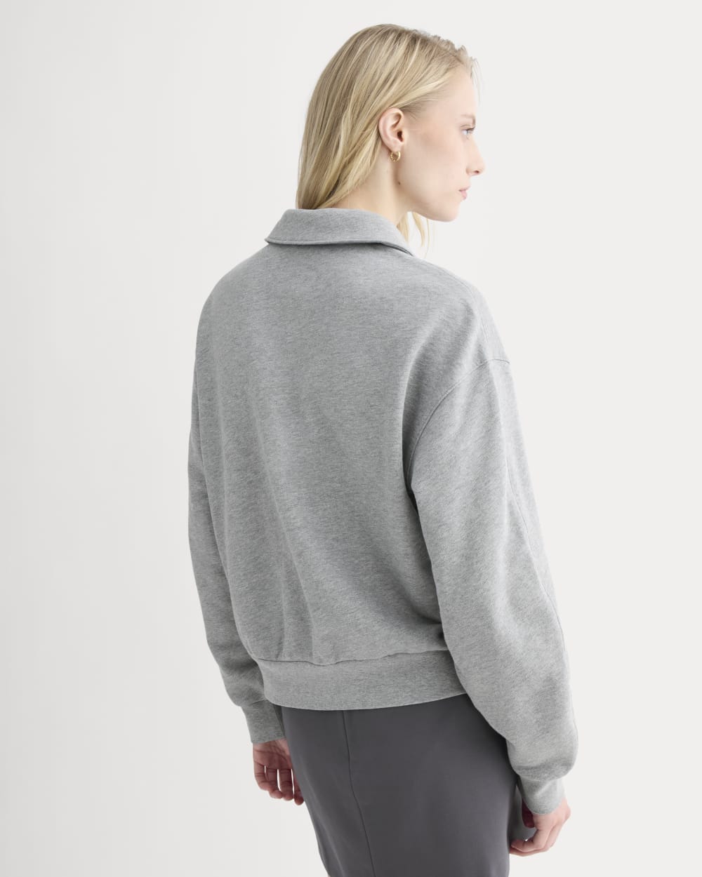 Lightweight Terry Polo Sweatshirt | Vintage Heather Grey