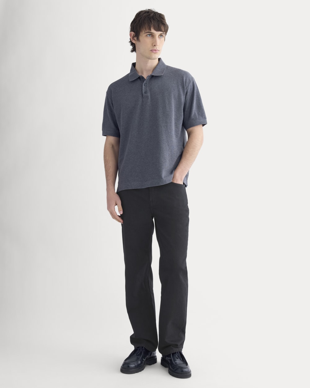 Classic Piqué Polo | Heathered Graphite