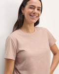 The Box-Cut Tee in Essential Cotton | Rose Smoke  | No Pocket