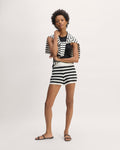 The Crochet Knit Short | Bone / Black
