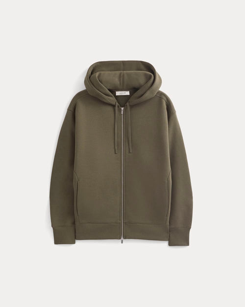 Luxe Fleece Full-Zip Hoodie | Olive Night