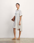 The Daytripper Dress in Linen | Bone/Navy