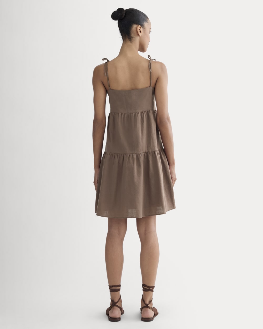 The Gauze Mini Tiered Dress | Mocha