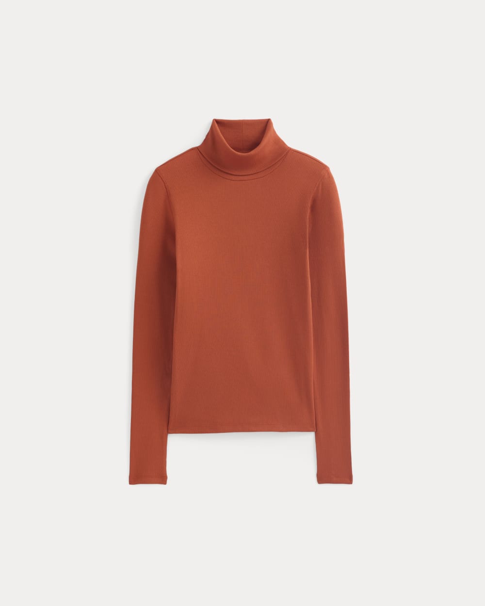 The Luxe Rib Turtleneck | Rust