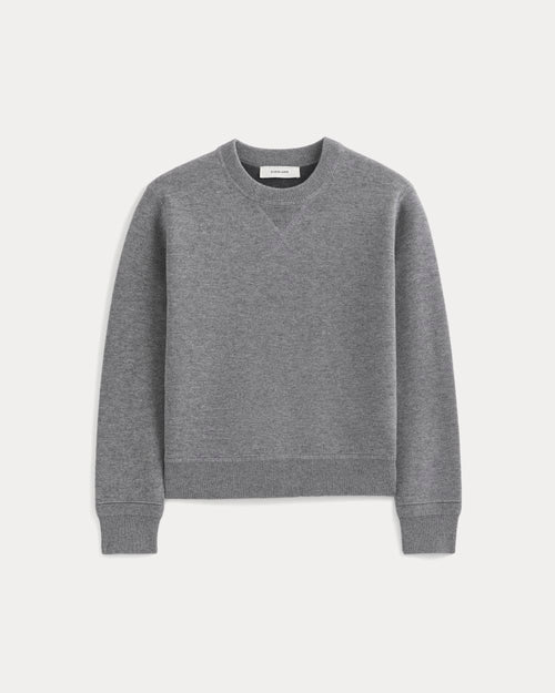 Double Knit Crew in Cotton Merino | Mid Grey/Graphite