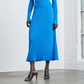 The Ribbed Knit Skirt | Brilliant Blue