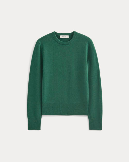 Cashmere Slim Crew Sweater | Hunter Green