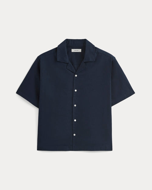 Cropped Resort Shirt | Navy