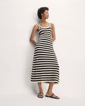 The Crochet Knit Tank Dress | Bone / Black