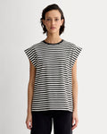 The Muscle Tee in Essential Cotton | Bone / Black