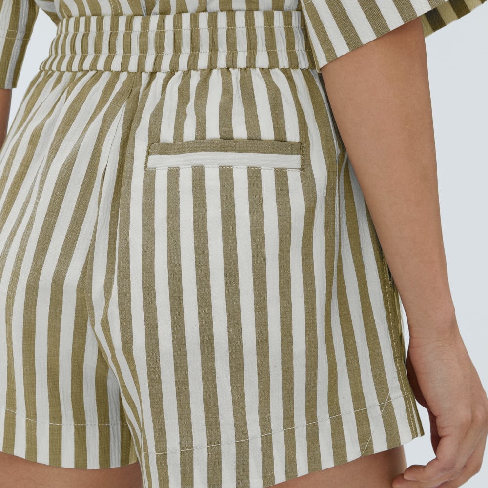 The Seersucker Boxer Short | Nutria / Off-White