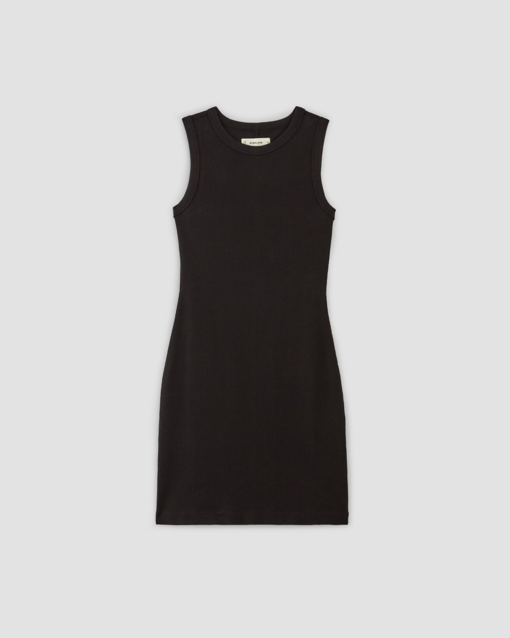 The Ribbed Mini Dress | Black