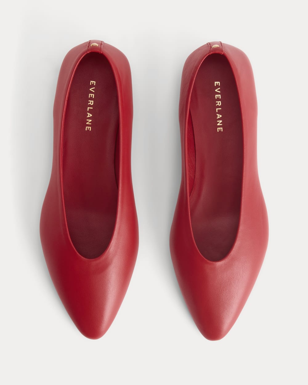 Made in Italy Almond-Toe Flat | Rosa Red