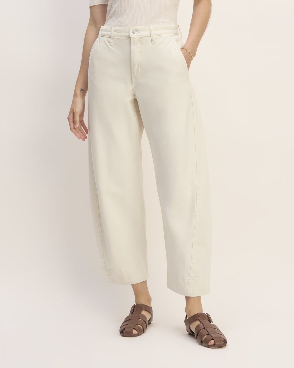 The Summer Barrel Jean | Ecru