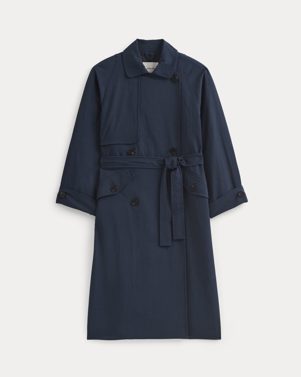Drapey Twill Trench | Navy