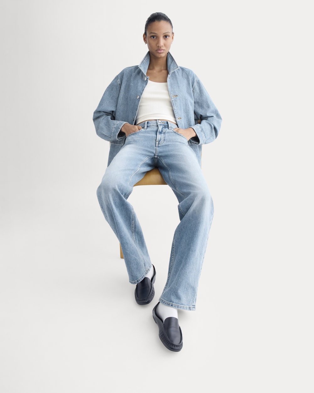 The Column Jean | Vintage Light Indigo | 31" Inseam