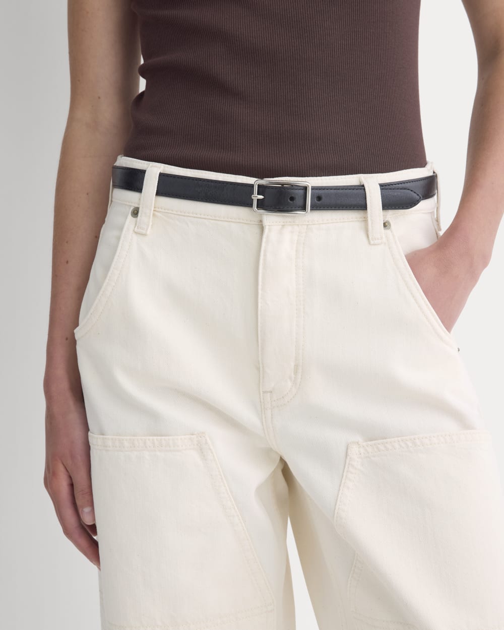 Pull-On Carpenter Jean | Ecru