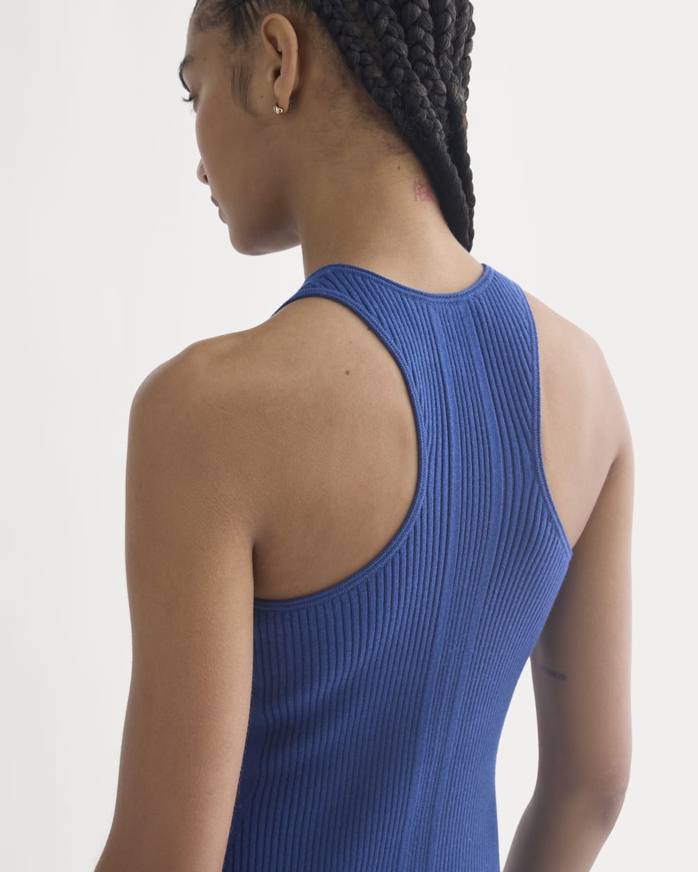 Cutaway Ribbed Midi Dress | Estate Blue