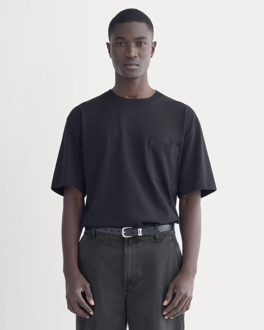 Oversized Midweight Tee | Black