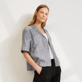 The Linen Workwear Shirt | Canvas Tan / Navy