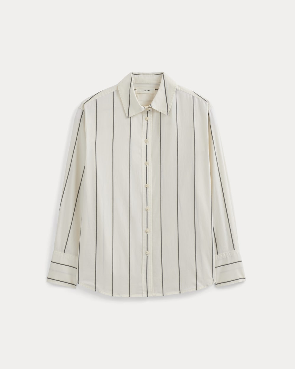 Everyday Shirt in Silky Cotton | Gardenia/Meteorite