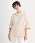 Lightweight Terry Oversized Tee | Parchment