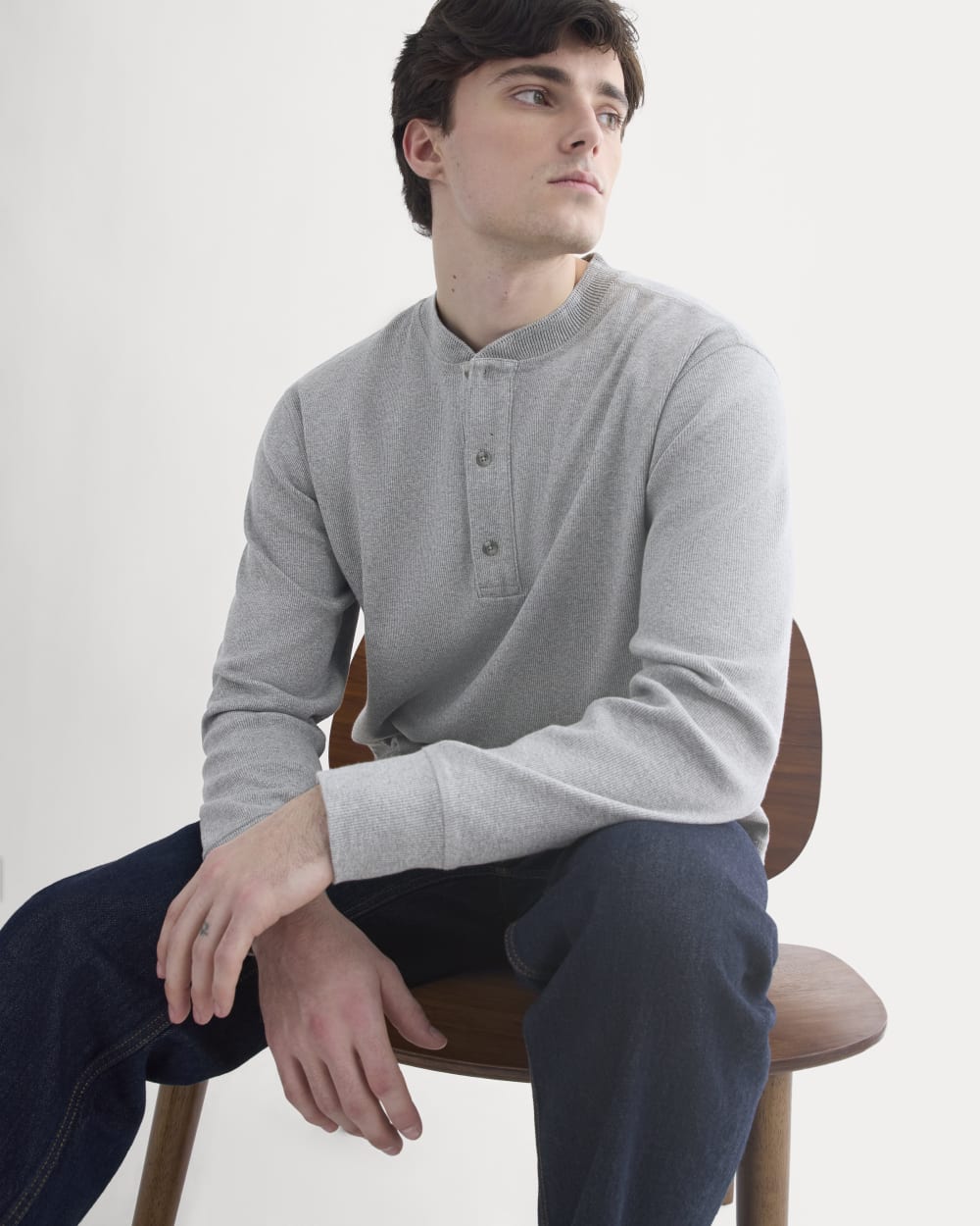 Vintage Rib Henley | Vintage Heather Grey