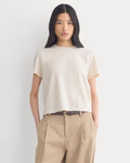 The Box-Cut Tee in Essential Cotton | Heathered Oats | No Pocket