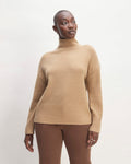 The Cashmere Oversized Turtleneck | Light Camel