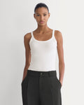 Soft Stretch U-Neck Tank | Bone
