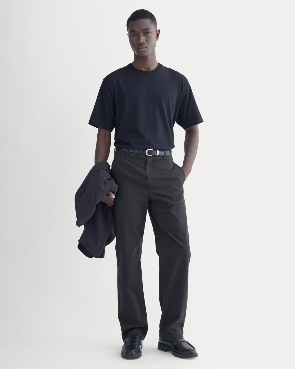 Relaxed Midweight Tee | Black