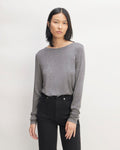 The Long-Sleeve Tee in Butterluxe | Heather Charcoal