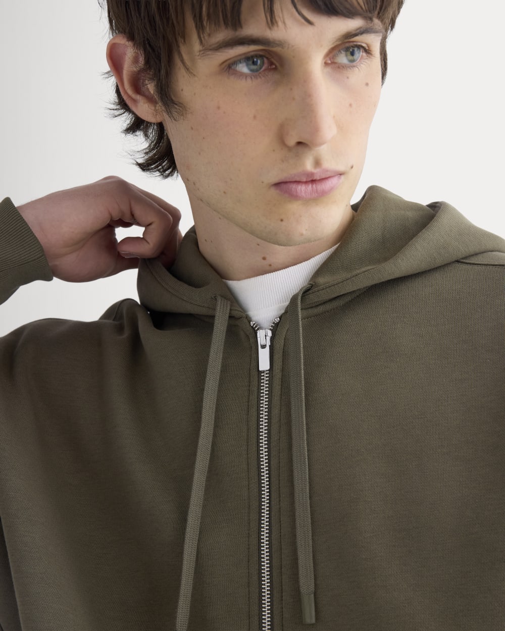 Luxe Fleece Full-Zip Hoodie | Olive Night