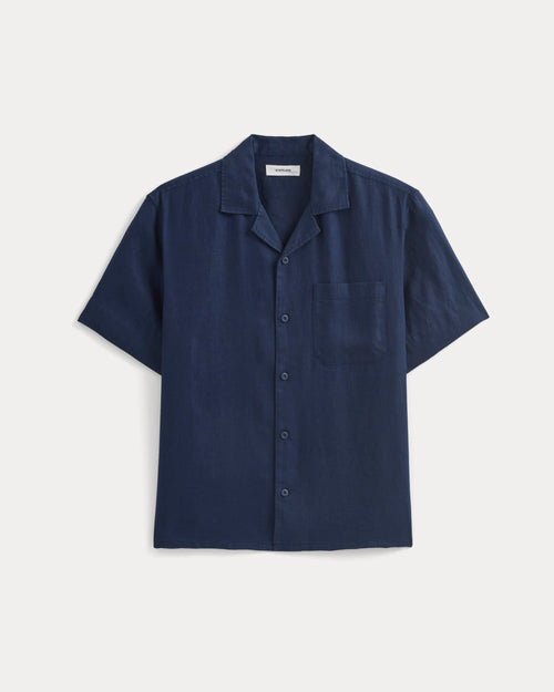 Linen Resort Shirt |  Navy