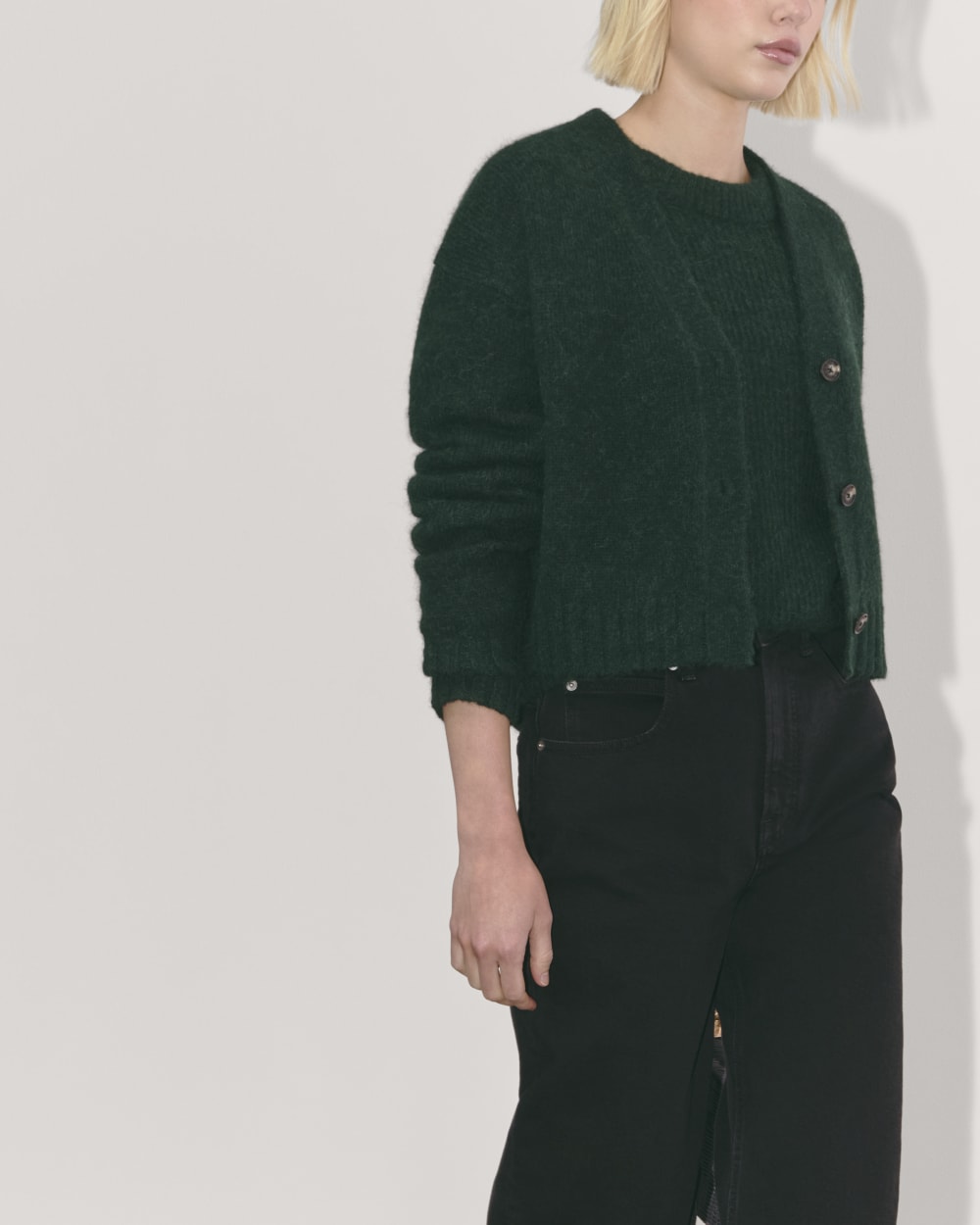 The Boxy Cardigan in Alpaca | Scarab