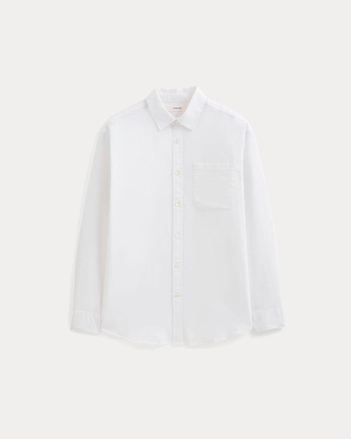 Lightweight Oversized Oxford | White