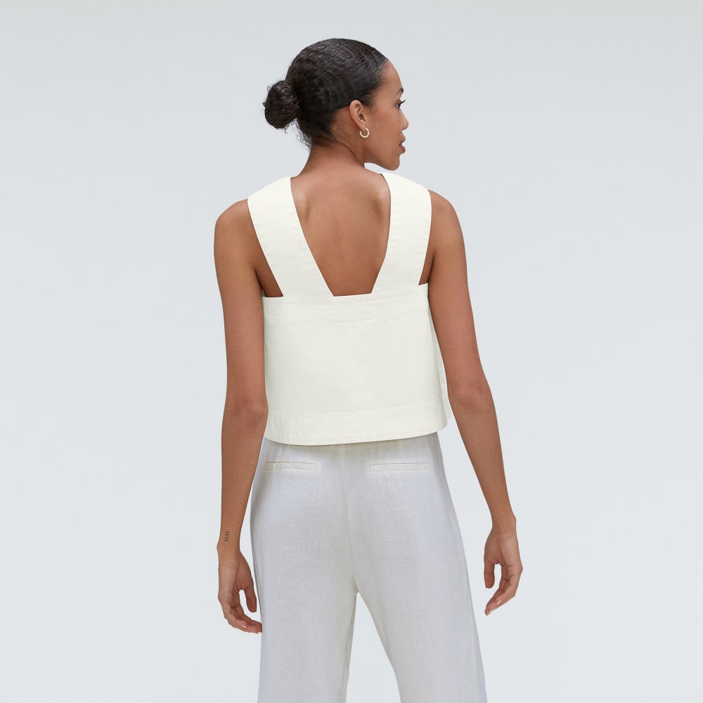 The Cross-Front Apron Top | Canvas