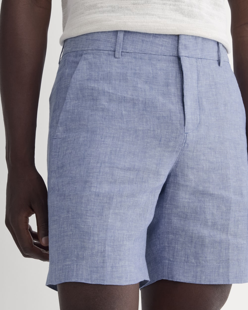 The 7" Linen Trouser Short | Chambray