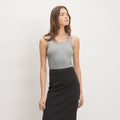 The Supima® Sleeveless Top |  Heathered Grey
