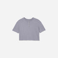 The Vintage Henley Hemp Tee | Lilac Grey